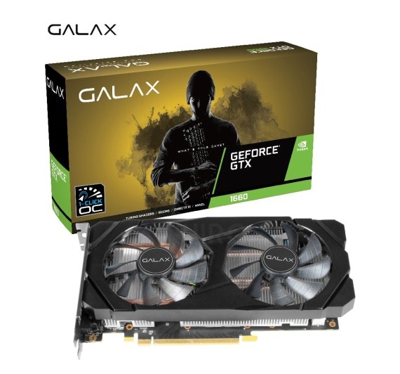 VGA (การ์ดแสดงผล) GALAX GEFORCE GTX 1660 (1 CLICK OC) 6GB GDDR5 192 BIT 3Y